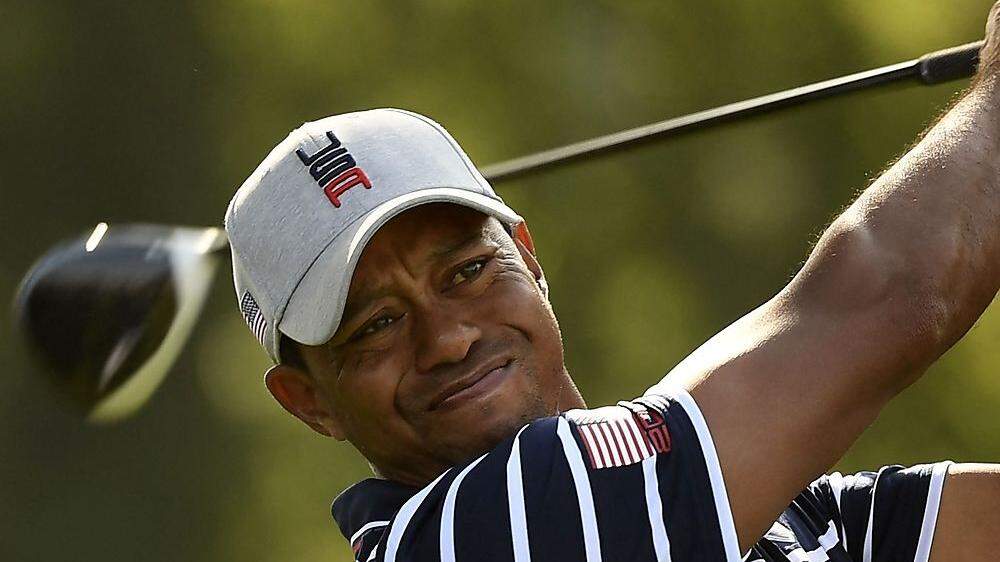 Ein Bild aus besseren Tagen, aber zumindest ist Tiger Woods wieder zu Hause