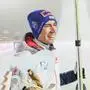 Second placed Austria's Stefan Kraft celebrates with the trophy after the Men's Individual Large Hill HS140 event of the FIS Ski Jumping World Cup in Klingenthal, eastern Germany on December 13, 2025. Slovenia's Domen Prevc won the event ahead of Austria's Stefan Kraft (2nd) and Germany's Philipp Raimund (3rd). (Photo by JENS SCHLUETER / AFP)