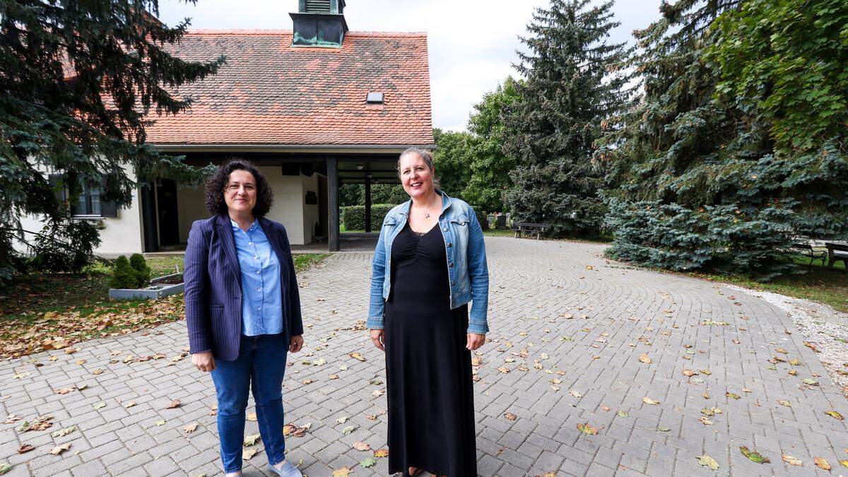 Angelika Halbedl-Herrich, die Kuratorin der Evangelischen Gemeinde Graz-Heilandskirche, und Maria Tragbauer, Geschäftsführerin