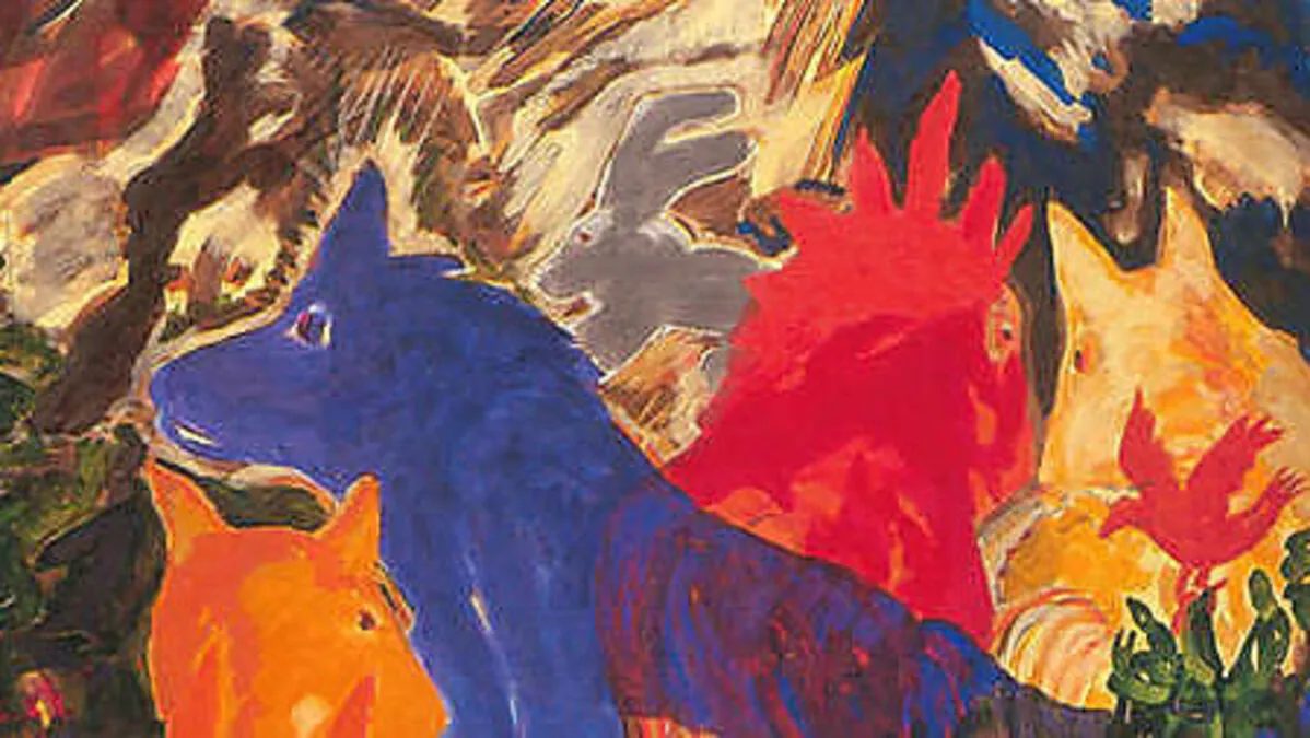 Alfred Klinkan, Ohne Titel (Aus der Sommerserie), 1983, Öl auf Leinwand,