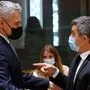 Karl Nehammer mit Frankreichs Innenminister Gerald Darmanin beim EU-Innenminister-Sondertreffen