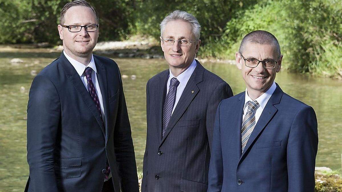 Das Triumvirat der neuen Raiffeisenbank Mürztal: Gerald Baierling, Franz Seitinger und Hubert Stieninger (v. l.)