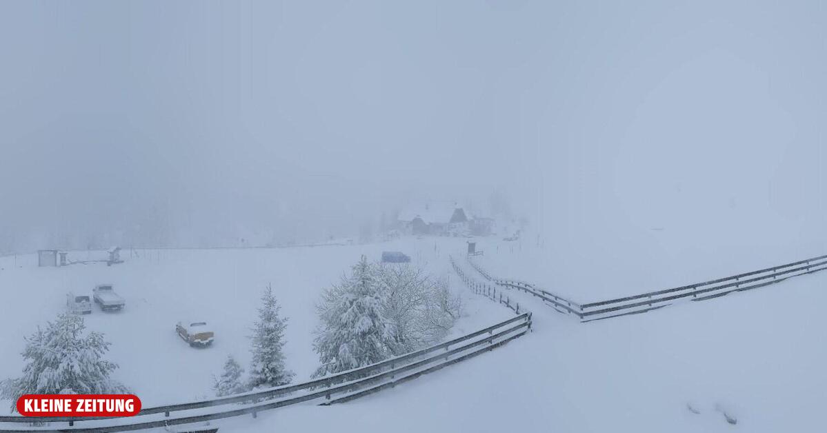 Wetterwarnung:Schneefall sorgt für Probleme auf Straßen in Kärnten und ...