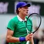 Italy's Jannik Sinner looks on as he plays against Kazakhstan's Alexander Bublik during their quarter-final men's singles match on day 11 of the French Open tennis tournament on Court Philippe-Chatrier at the Roland-Garros Complex in Paris on June 4, 2025. (Photo by JULIEN DE ROSA / AFP)
