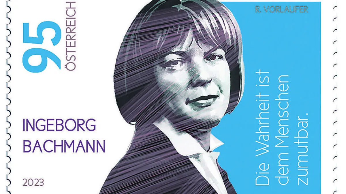 Die Marke zeigt ein Porträt Bachmanns und ihr wohl berühmtestes Zitat