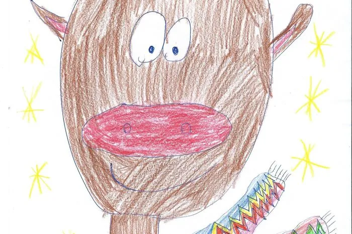 Türchen Nummer 2: Eines haben Leo Aschbacher (8 Jahre) aus Trebesing und Rudolf, das rotnasige Rentier gemeinsam: Sie freuen sich riesig auf Weihnachten.