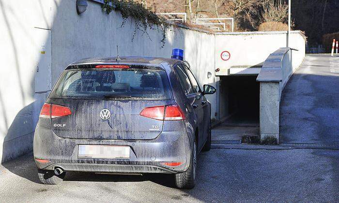 In dieser Garage wurde der Überfall verübt