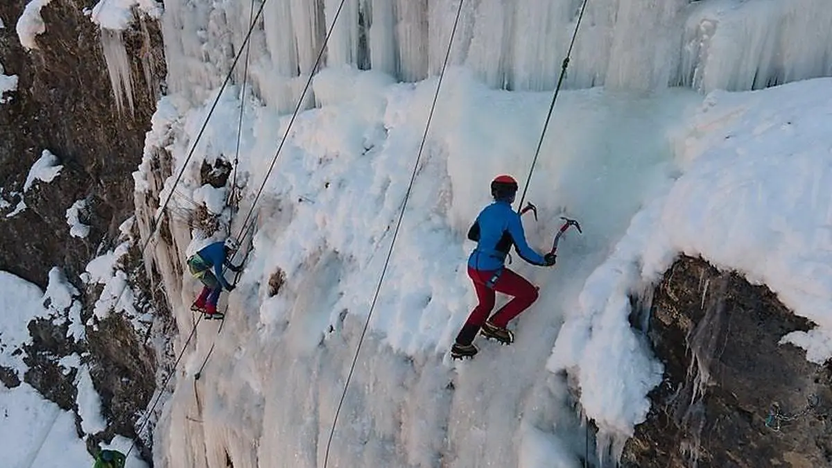 Ab 14. Jänner kann in Villach wieder in plankem Eis geklettert werden