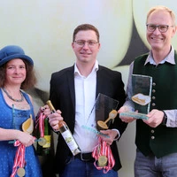 Unter den Gewinnern: Martina Lippitz, Andreas Brunner und Gernot Spendier (von links)