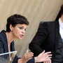SPÖ-Chefin Pamela Rendi-Wagner und Finanzminister Gernot Blümel (ÖVP)