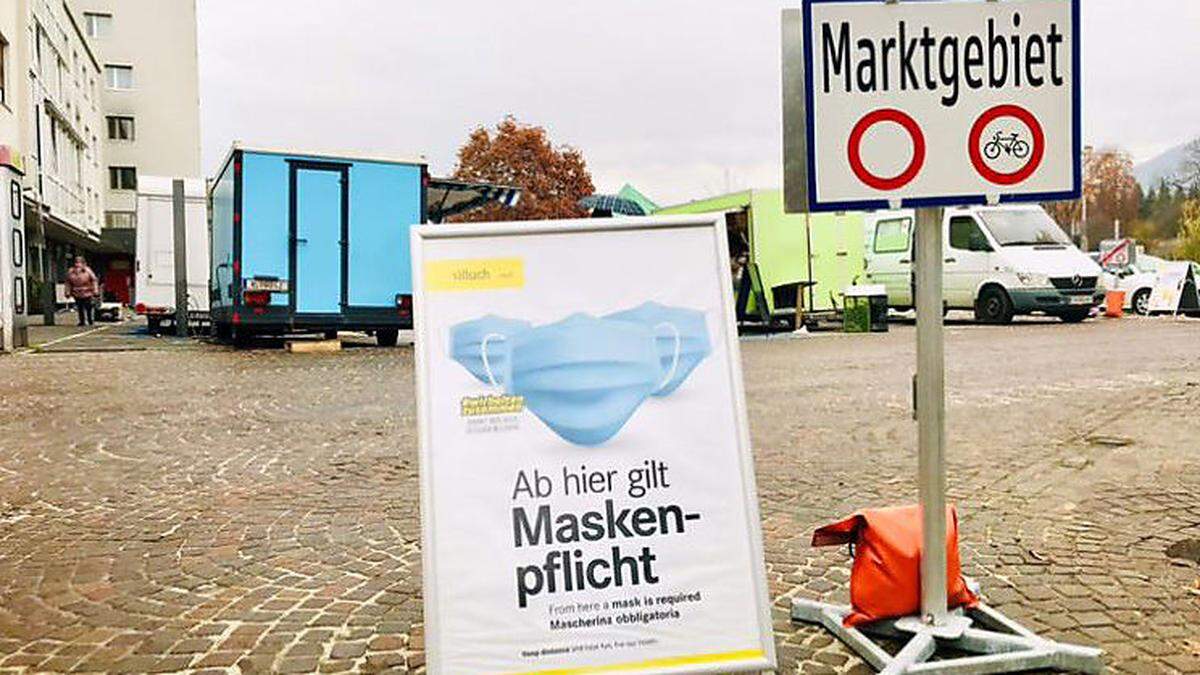 Am Marktgelände herrscht für Standler und Kunden Maskenpflicht