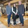 Modehaus-Chef Rainer Rauch mit  Eva Klucsarics und Seniorchef Ferdinand Roth