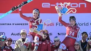 2024 fuhr Christina Ager in Cortina auf das Stockerl