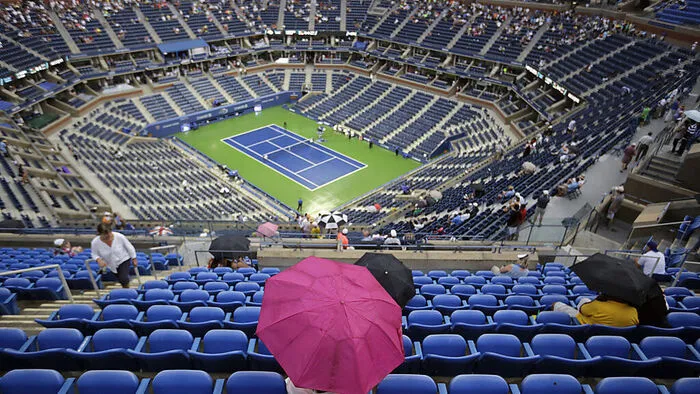 Der Regen machte den Verantwortlichen der US Open einen Strich durch die Rechnung