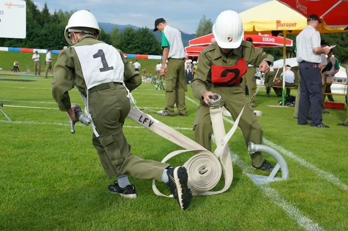Jugendbewerb der Landesfeuerwehr: Da heißt es möglichst schnell sein und möglichst wenig Fehler machen.