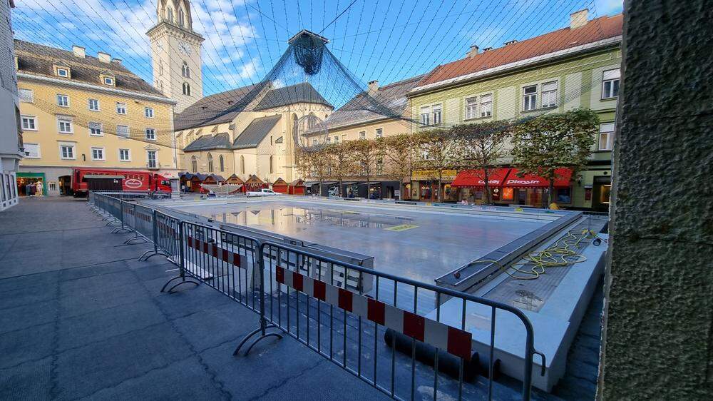 Der Eislaufplatz in Villach wird demnächst benutzbar sein