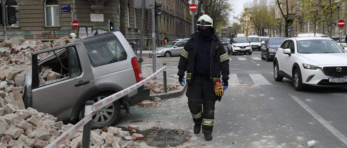 Teile von Zagreb wurde durch bei den Erdbeben regelrecht zertrümmert