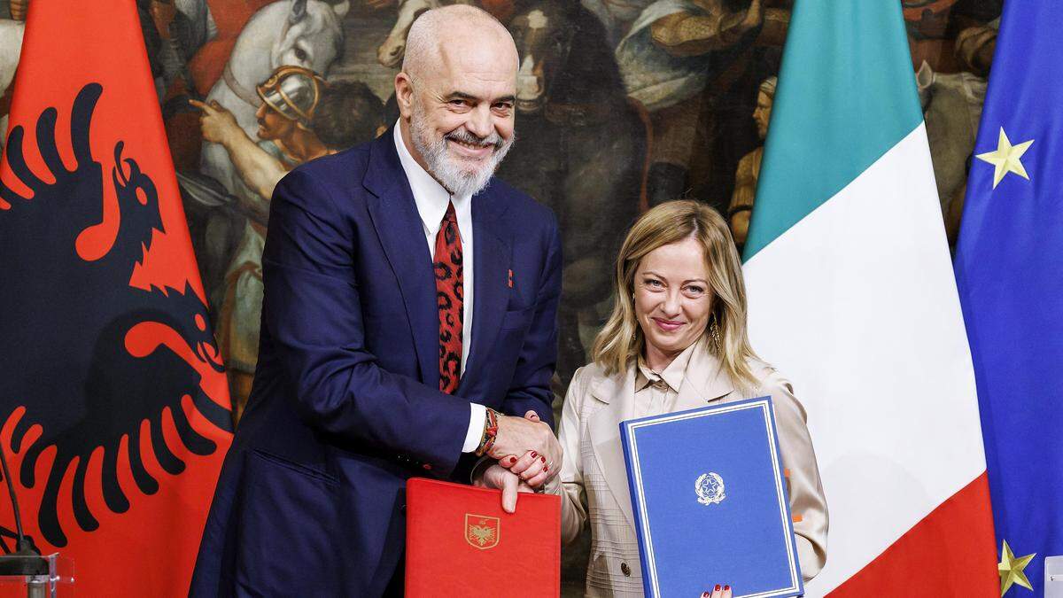 Giorgia Meloni und Albaniens Premier Edi Rama hatten sich Anfang November auf ein Migrationsabkommen geeinigt