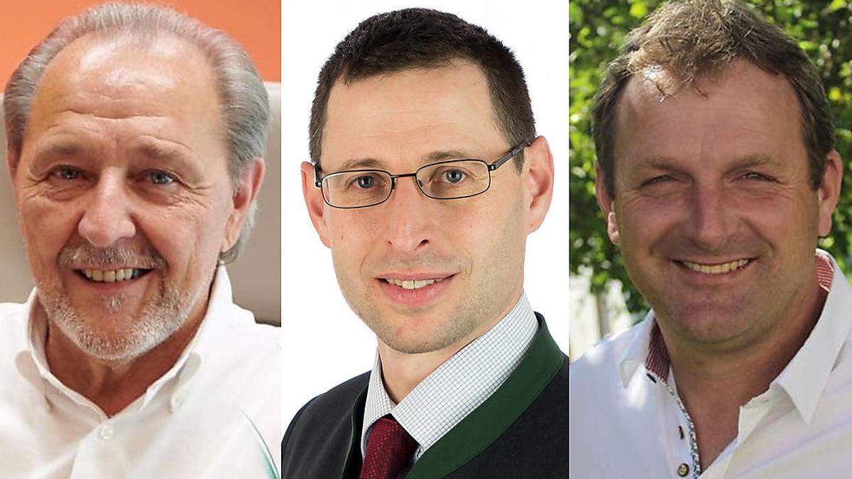 V. l.: Josef Haller (SPÖ, Ferndorf), Alfred Altersberger (ÖVP, Nötsch) und Dieter Mörtl (ÖVP, Feistritz/Gail)