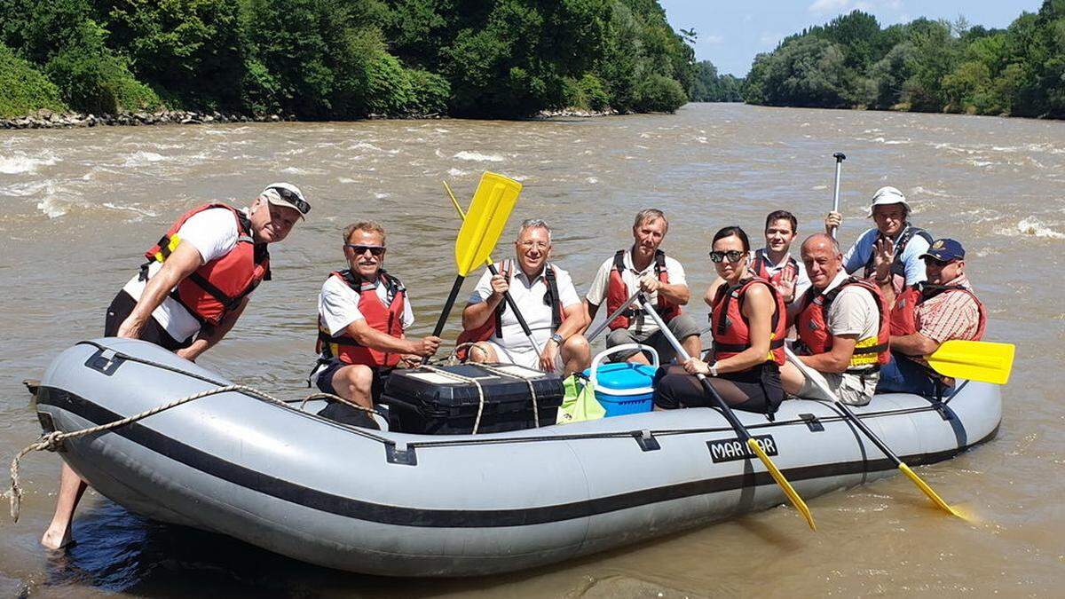 Per Rafting-Boot ging es von Weitersfeld nach Bad Radkersburg