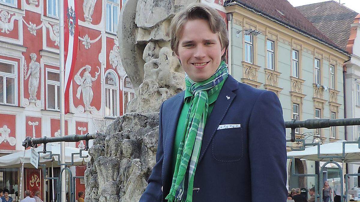 David Schlager, 22 Jahre, Sänger und Dirigent aus Mautern