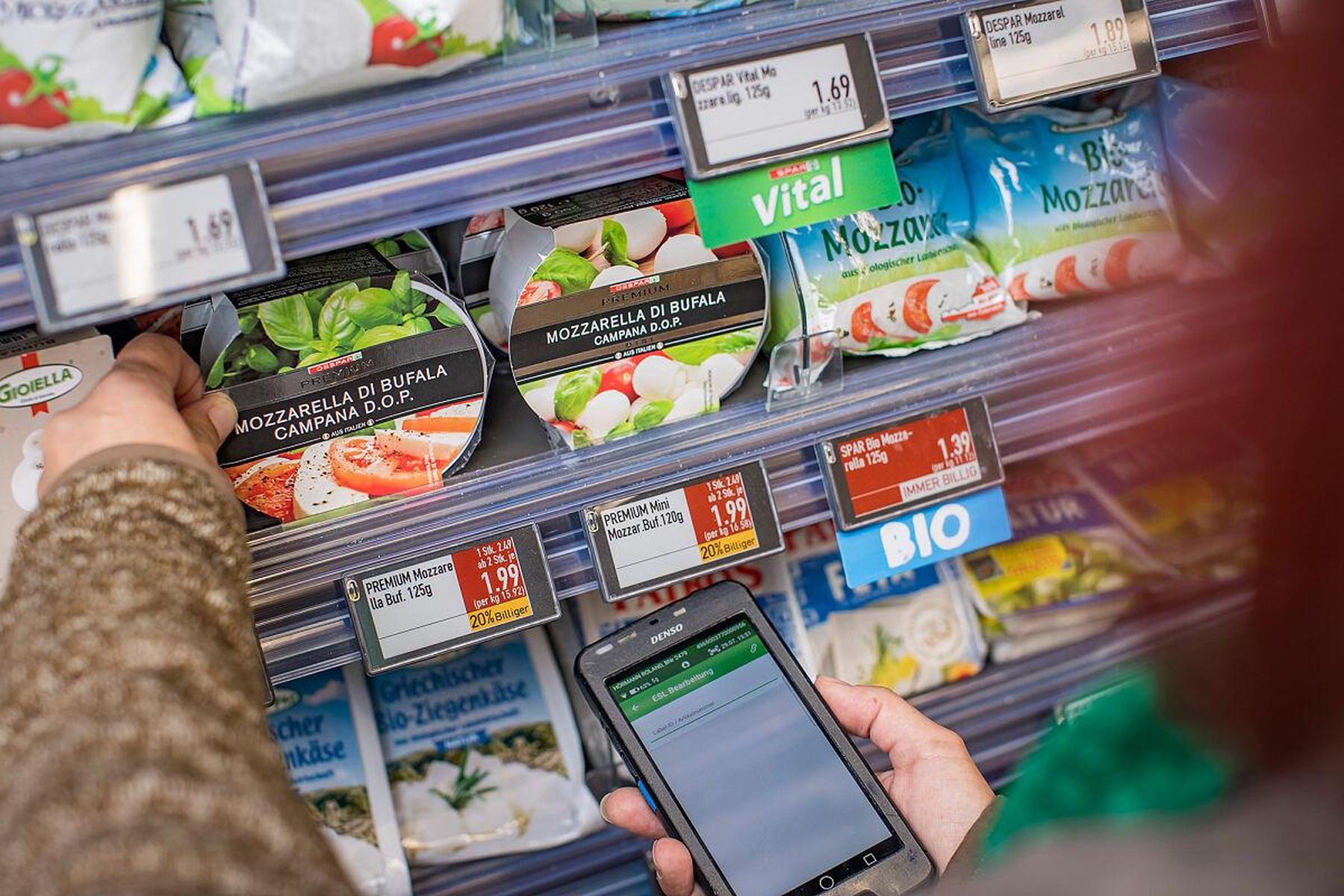 Lebensmittelhändler Spar startet mit elektronischen Preisetiketten 