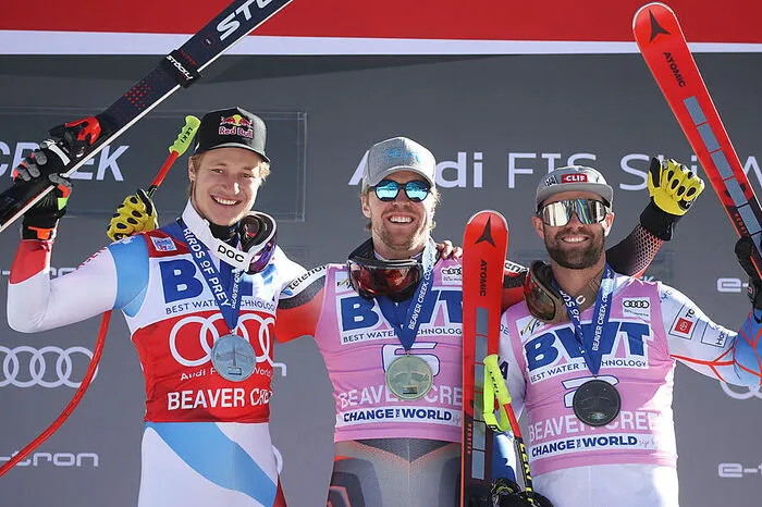 Aleksander Aamodt Kilde (NOR) Marco Odermatt (SUI) Travis Ganong (USA) Hier kommen Sie zum Rennbericht!