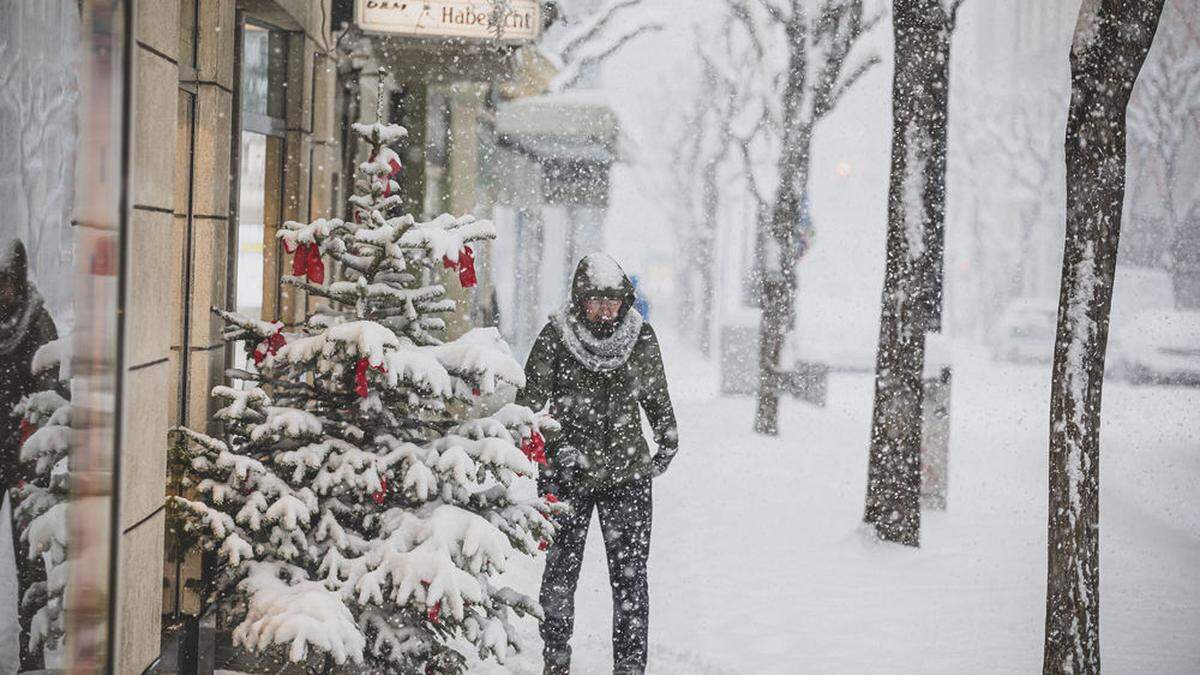 Ein paar Tage zu spät hat Klagenfurt seine 30 Zentimeter Neuschnee bekommen