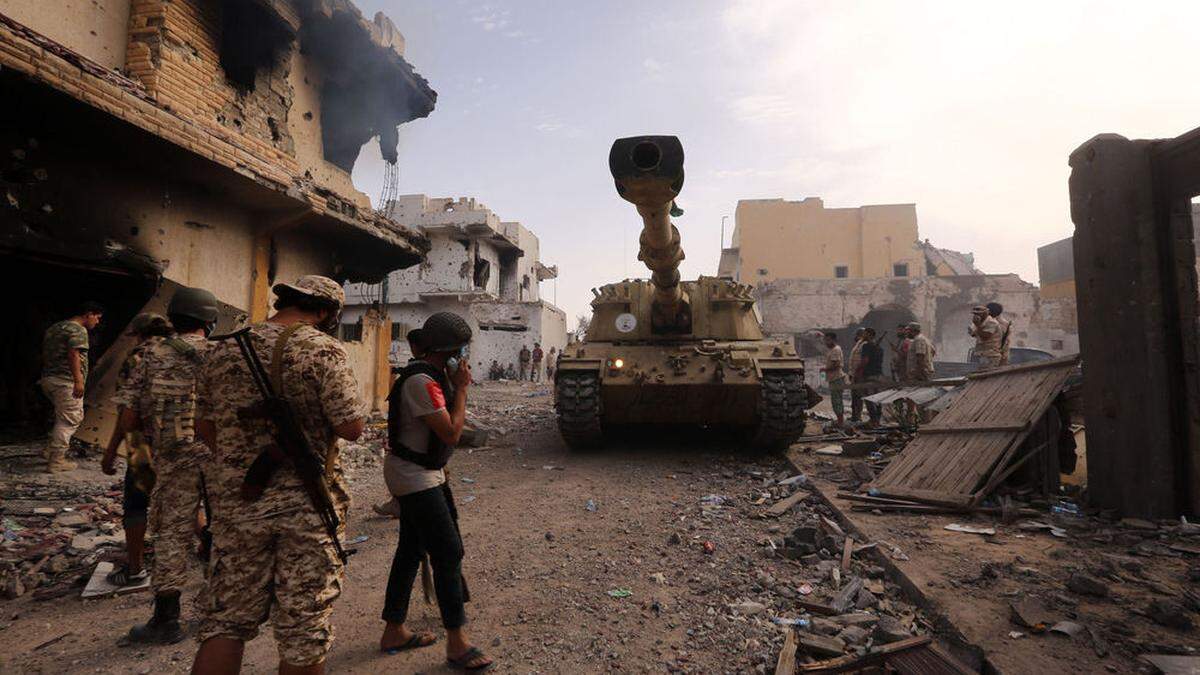 Die Stadt Sirte ist vom Krieg gezeichnet