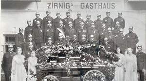 Eine vierrädrige Karrenspritze war das erste „Löschfahrzeug“ der Wehr, die sich im März 1924 gründete 