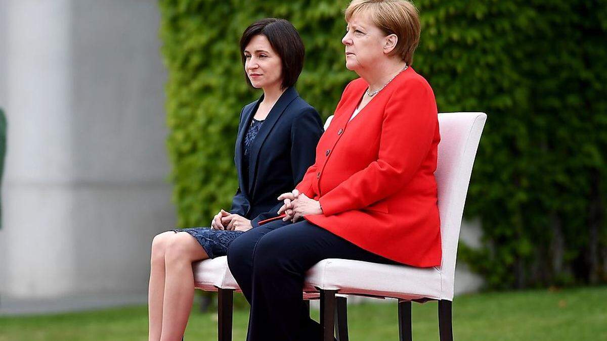 Merkel und die moldawische Premierministerin Maia Sandu