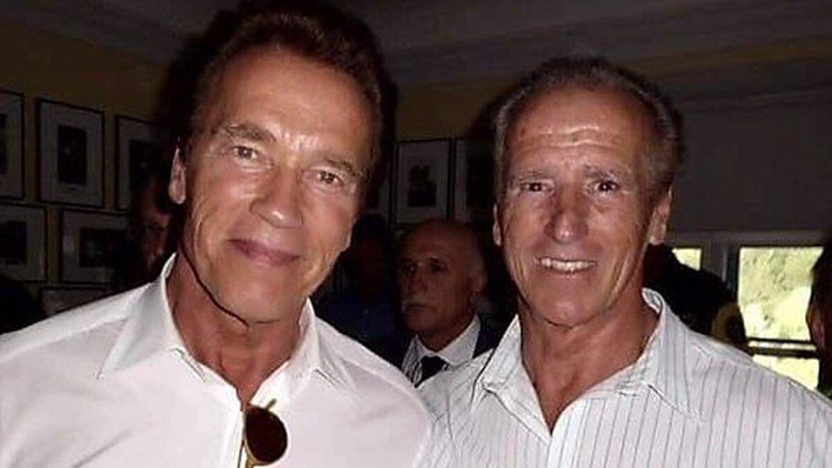 Arnold Schwarzenegger mit seinem alten Trainingskollegen und Freund Karl Kainrath