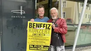 EAV-Legende Kurt Keinrath präsentierte gemeinsam mit EAV-Komponist und -Texter Thomas Spitzer im Zentrum Feldbach sein Konzertprogramm