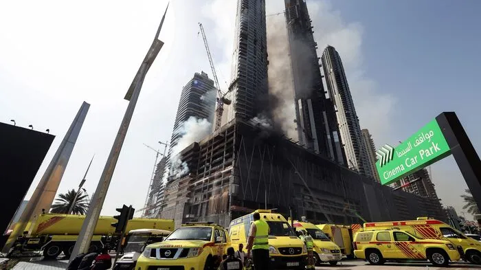Vier Menschen waren zunächst in dem Wolkenkratzer-Komplex von den Flammen eingeschlossen, sie konnten aber befreit werden. Einer von ihnen wurde lebensgefährlich verletzt.  