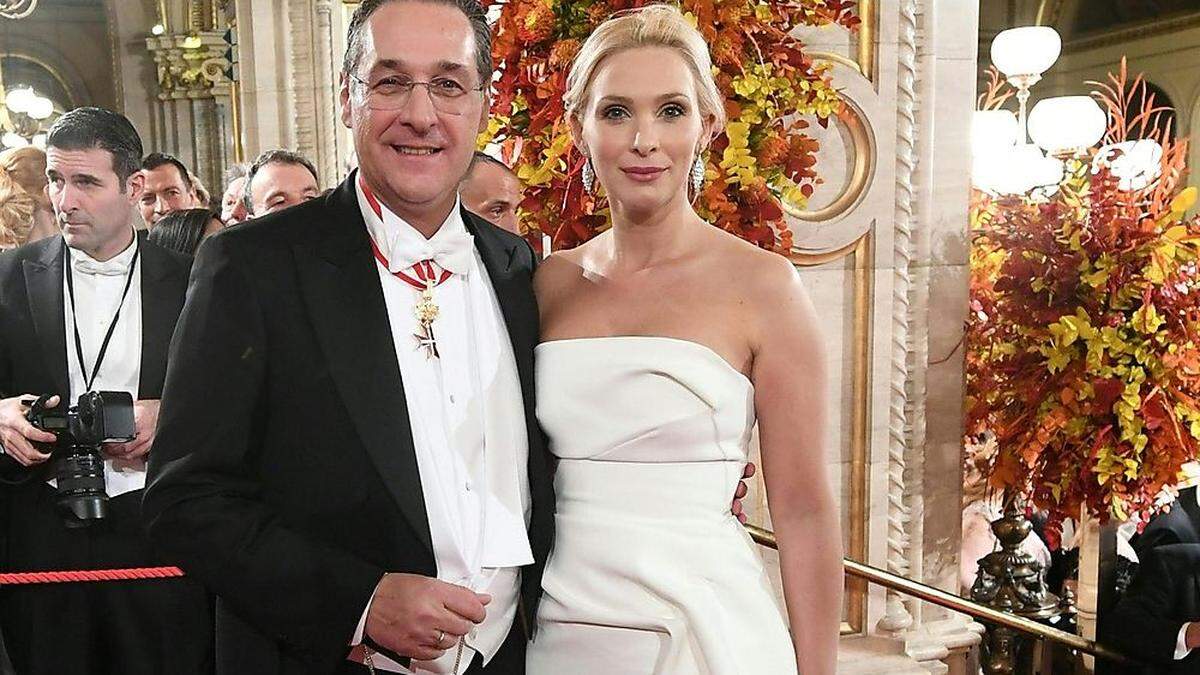 Das Ehepaar Strache am Opernball