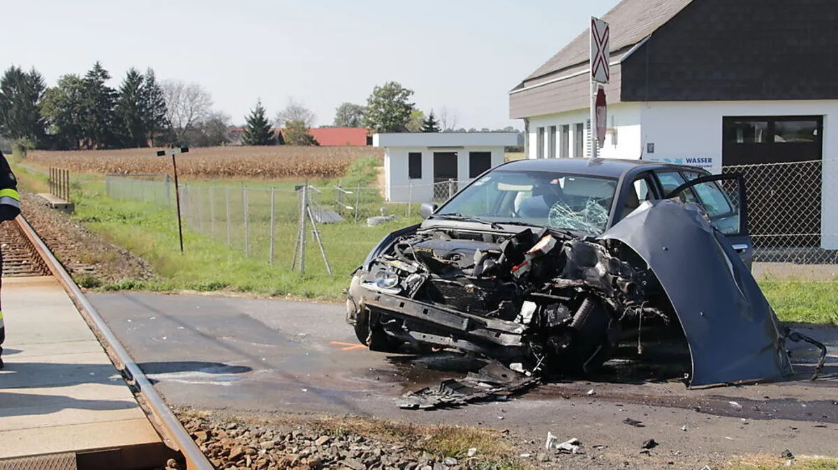 Der bisher letzte Unfall in diesem Jahr am Bahnübergang in Diepersdorf 
