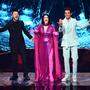Ganz in Pink trat Sängerin und Moderatorin Laura Pausini beim ersten ESC-Halbfinale auf die Bühne