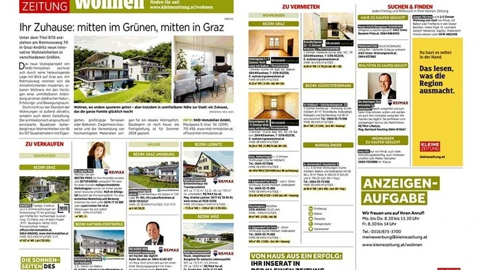 Beispiel für den Immobilien-Vorspann am Mittwoch