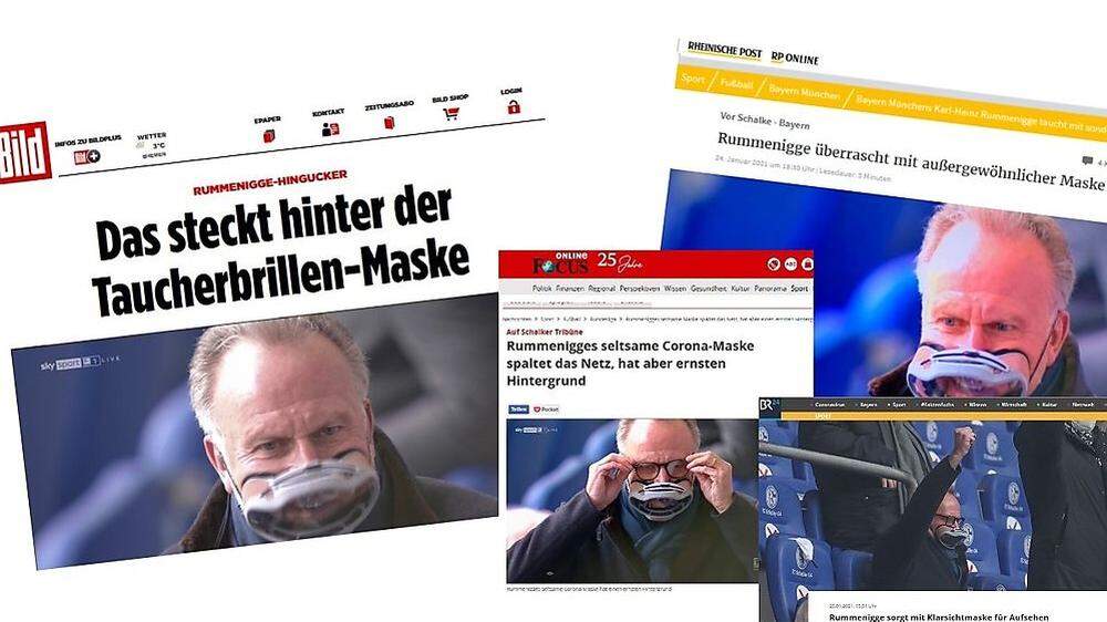Bayern-Boss Karl-Heinz Rummenigge trägt steirische Maske und sorgt für enormes Medienecho