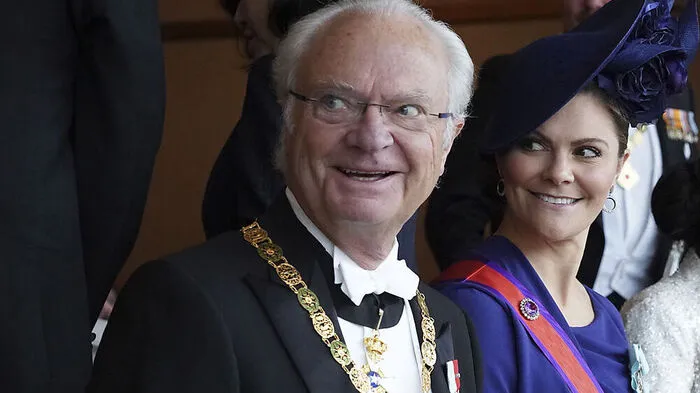 Schwedens König Carl Gustaf mit seiner Tochter, Kronprinzessin Victoria