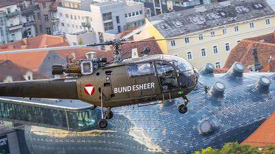 Hubschrauberlandung Leistungsschau Bundesheer