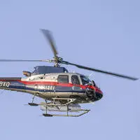 Auch der Hubschrauber der Polizei war im Einsatz (Symbolbild)