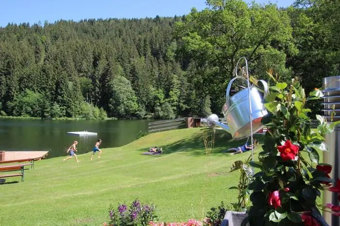 Am Goggausee sind Stand-up-Paddles verboten 