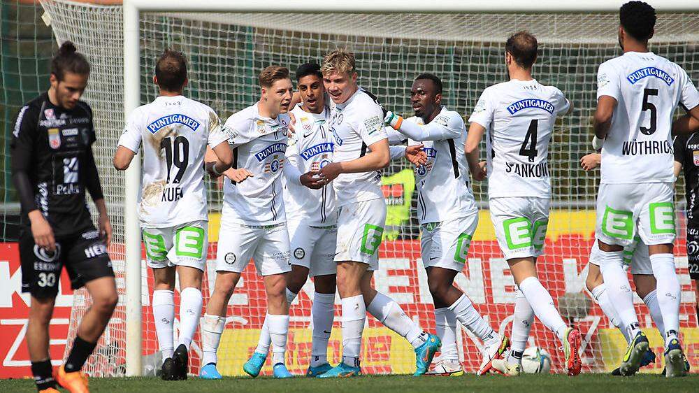 Der SK Sturm bejubelte in Wolfsberg einen 2:0-Sieg