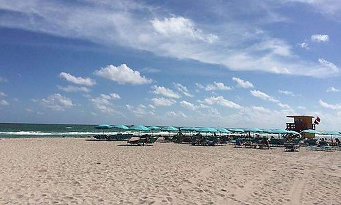 15 Kilometer Strand - South Beach auf der vorgelagerten Insel Miami Beach