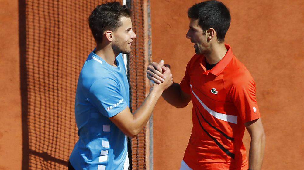Novak Djokovic (rechts) traut Dominic Thiem viel zu