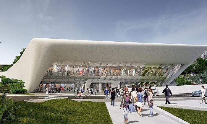 Das geplante MID-Einkaufszentrum im Zentrum von Triest