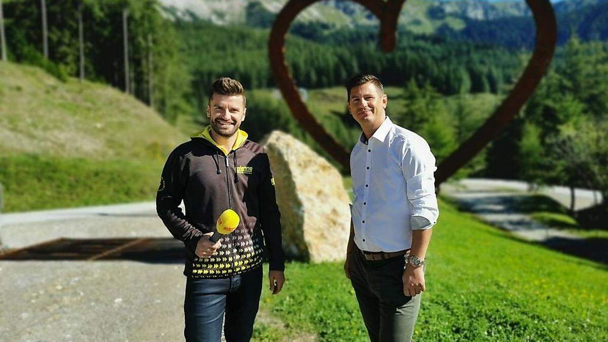 Muntermacher Thomas Seidl (links) und Arno Russ, Geschäftsführer der Veitscher Freizeitbetriebe