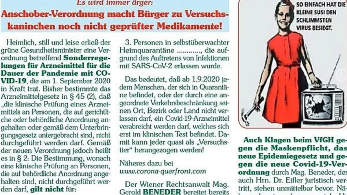 Ein Auszug aus einer Zeitschrift, die an einer Schule verteilt wurde