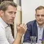 Interview Vzbgm Philipp Liesnig und SPÖ Klubobmann Philip Kucher Hafenstadt Klagenfurt Juni 2023